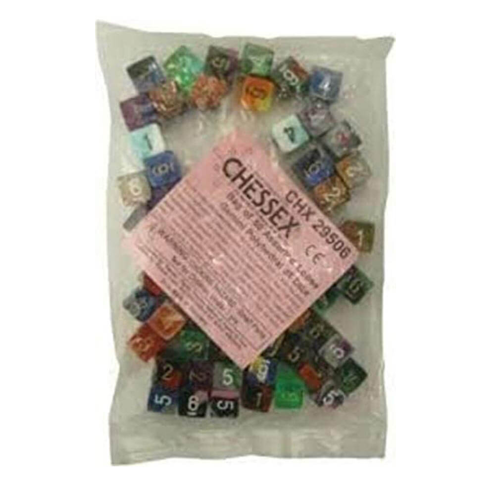 D6 DICE variou poliedral solto (50 dados)