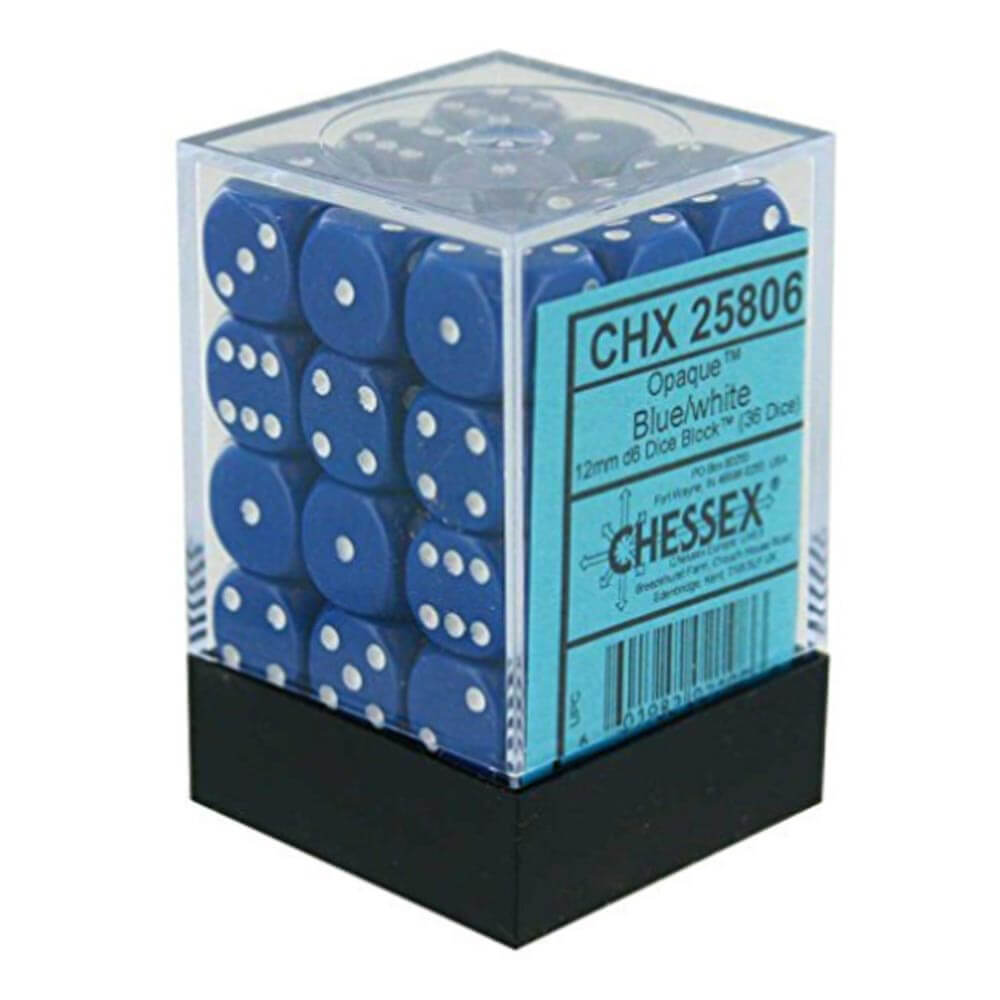 D6 Dice Opaque 12 mm (36 dés)