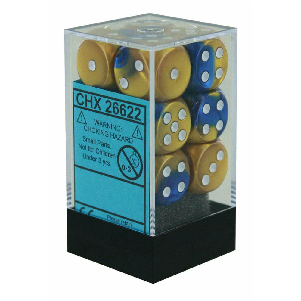 D6 Dice Gemini 16mm (12 dadi)