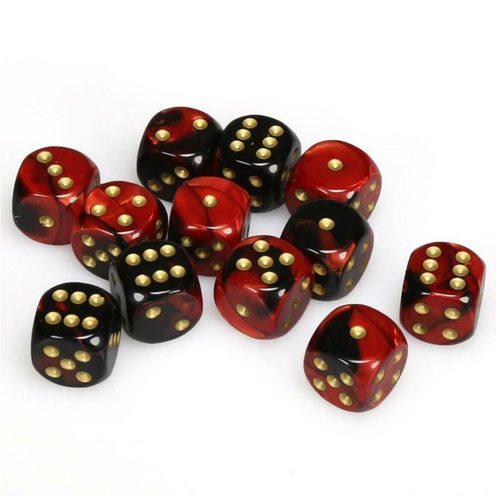 D6 Dice Gemini 16mm (12 Dice)