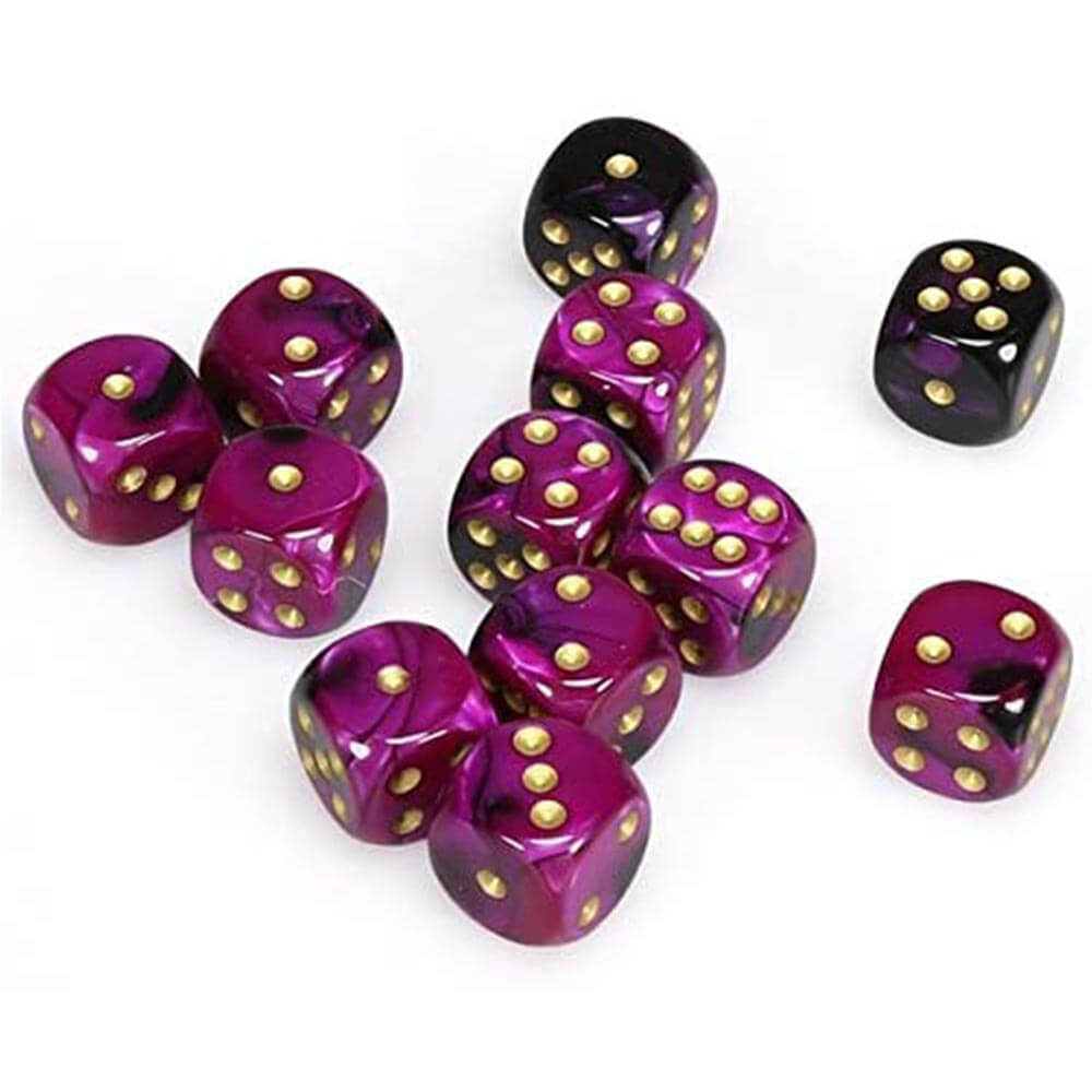 D6 Dice Gemini 16mm (12 Dice)