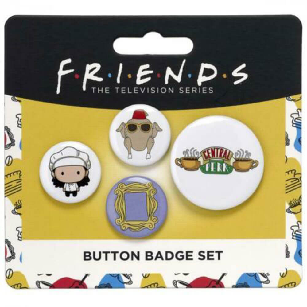 Friends Button Badge (sæt af 4)