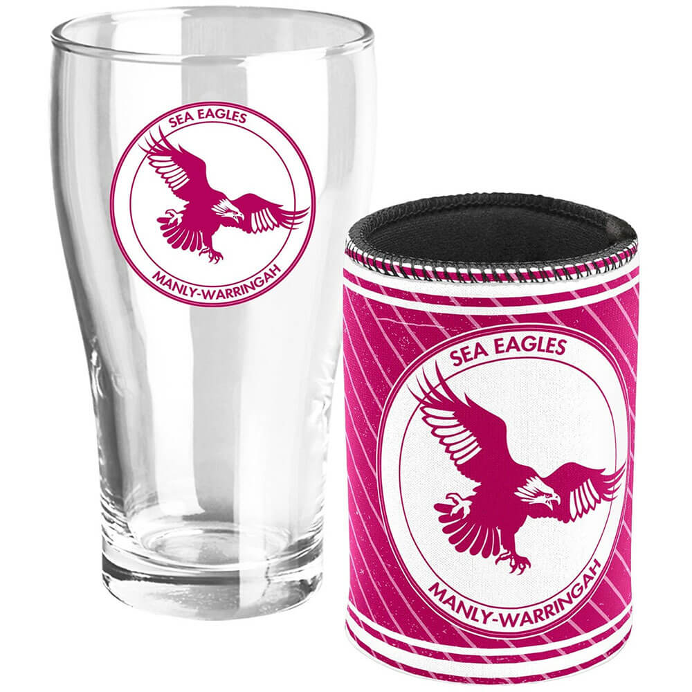 NRL Heritage Pint Glass & Can Cooler Pack