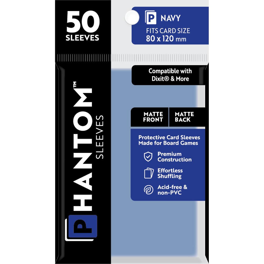 Navy Phantom Sleeves 50pcs (80x120 mm)