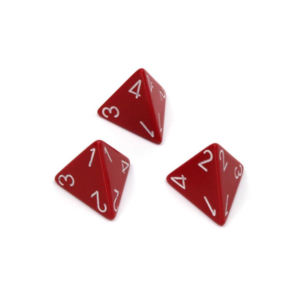 Dados poliédricos opacos d4 chessex