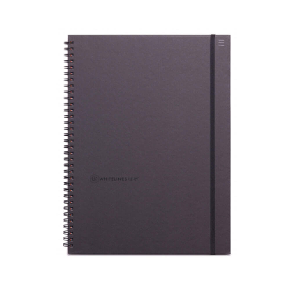 Whiteline Spiral Notebook A4 Black 160 Page