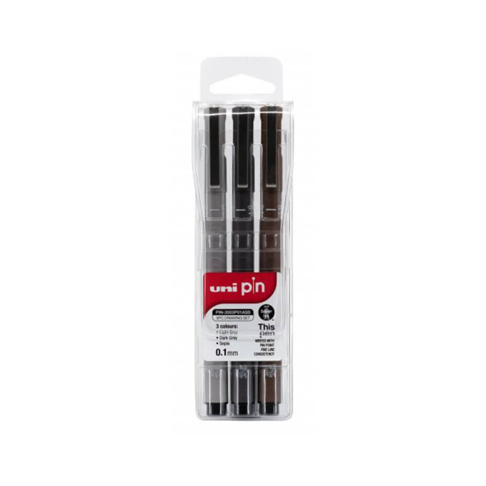 PIN Uni-Ball Fineliner Pen (portfel 3)