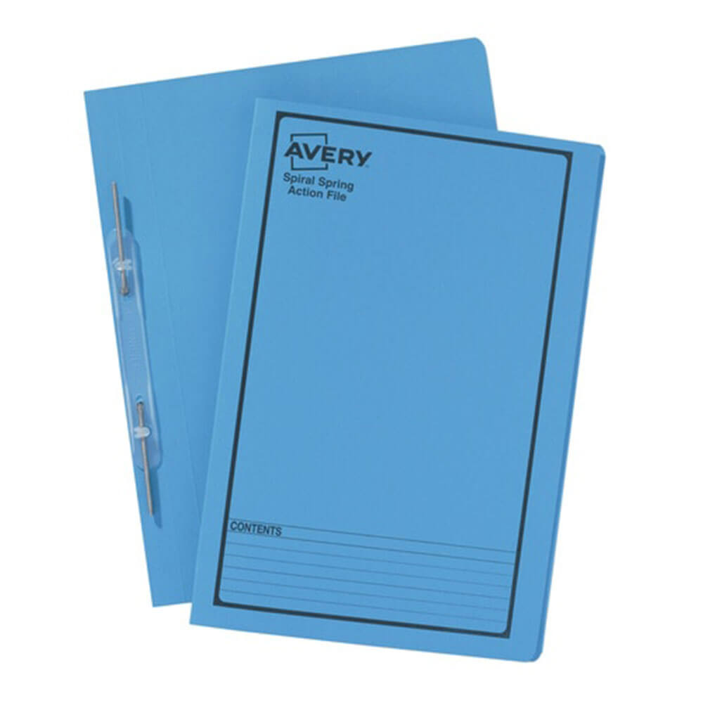 Avery Black Impreso Spring Spiral Foolscap (azul)