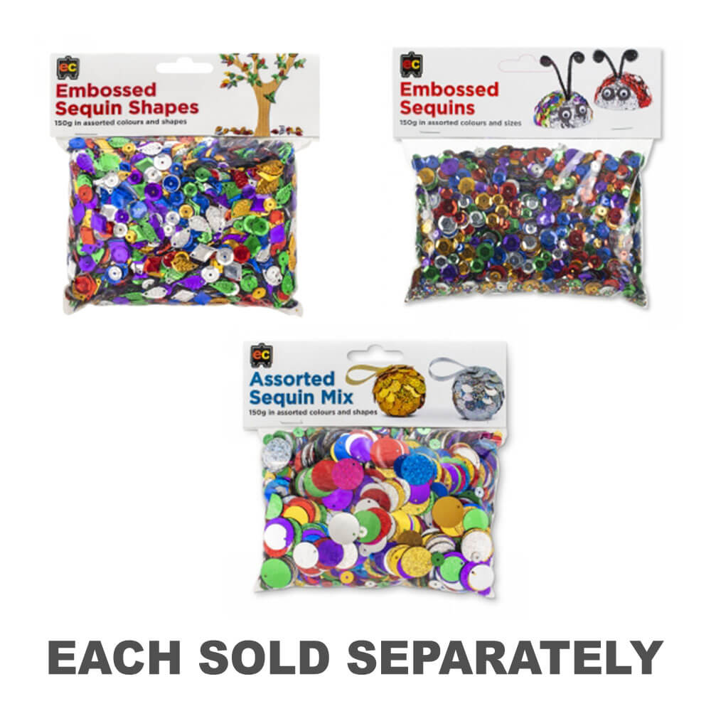 EC Embossed Sequins 150g Assorted