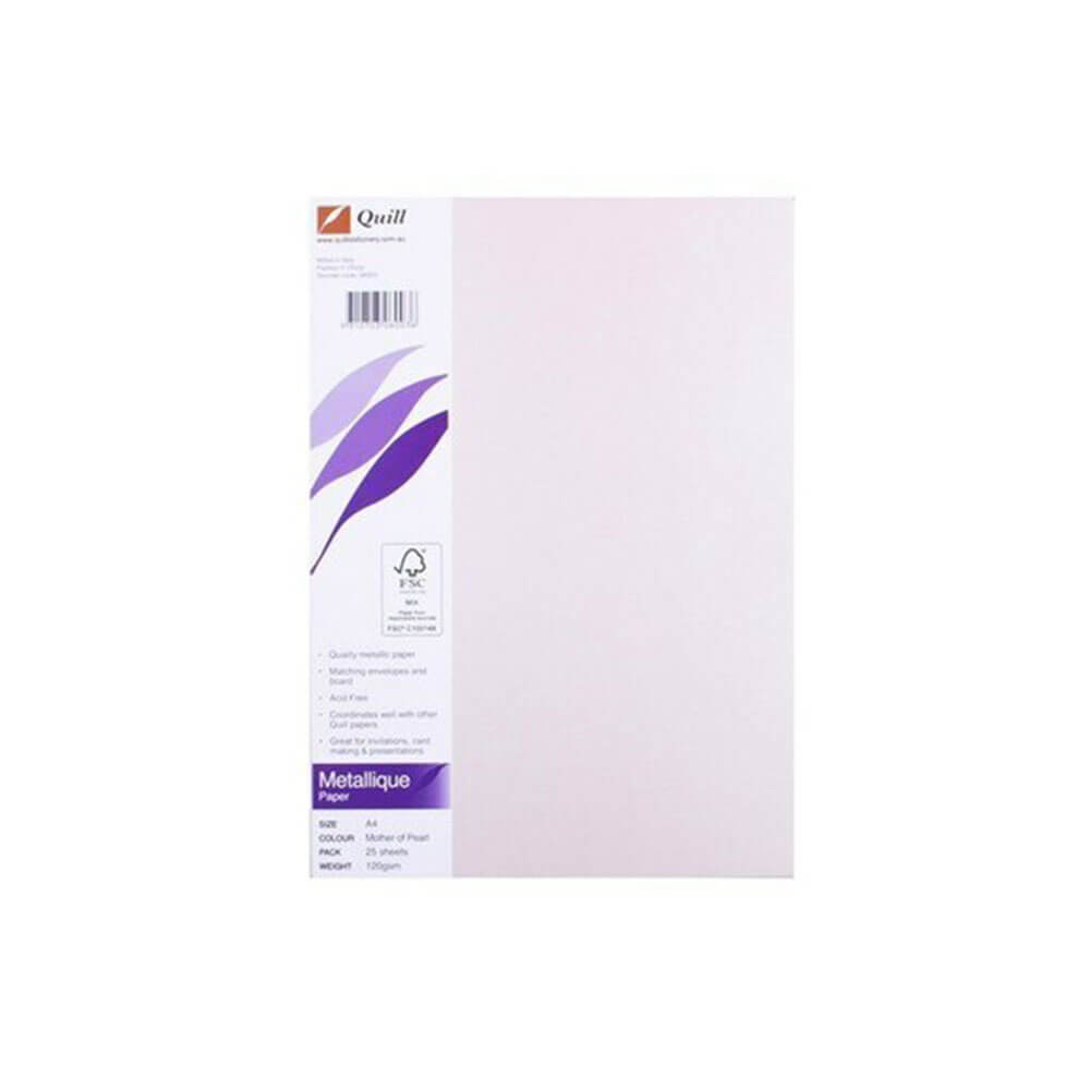 Quill A4 Metalique Paper (25pk)