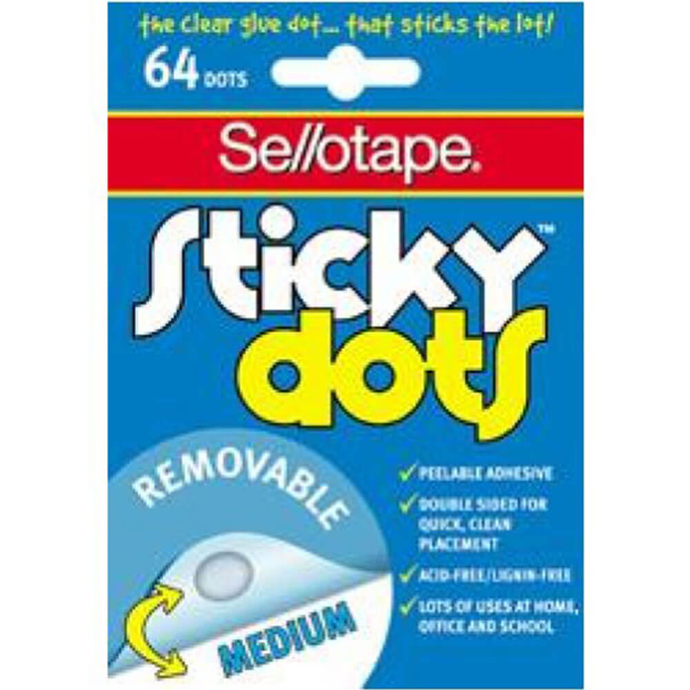 Selletape Sticky Dots Medium (64 punti)