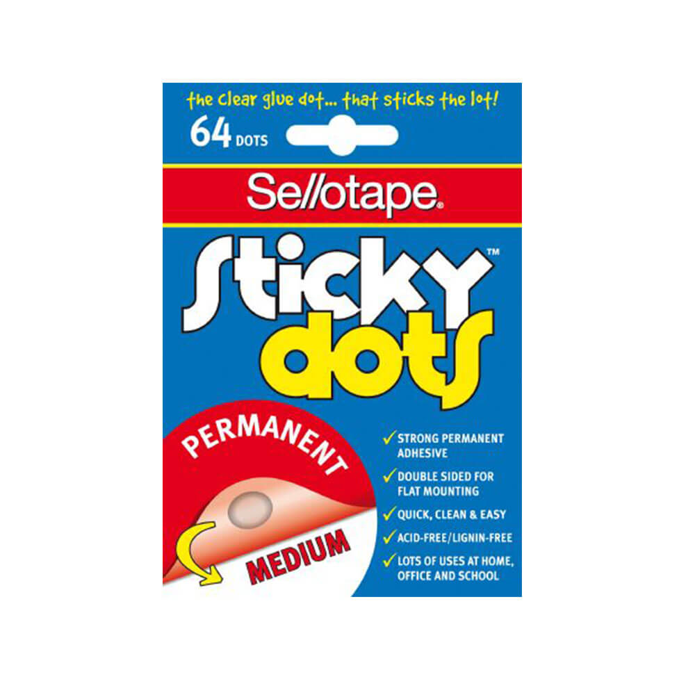 Sellotape Sticky Dots Medium (64 puntos)