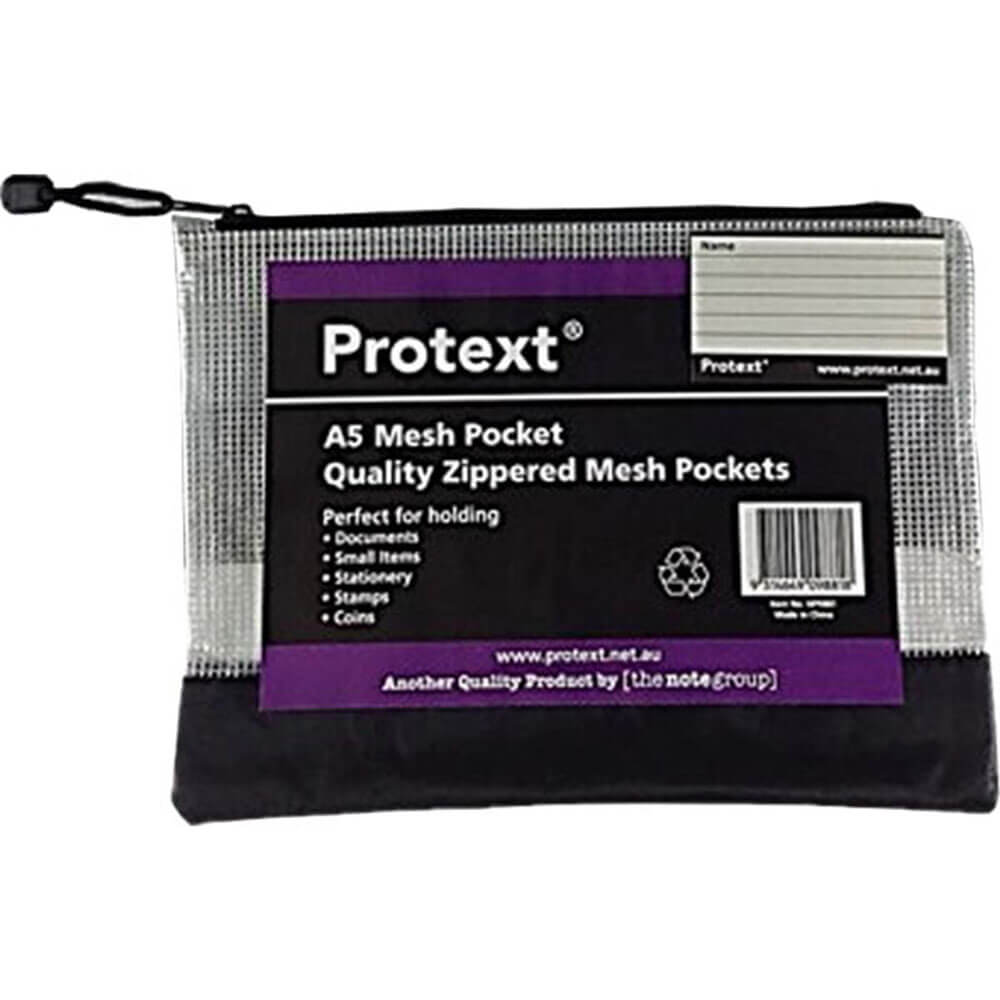 Protext Zippered Mesh Pouch med noteholder