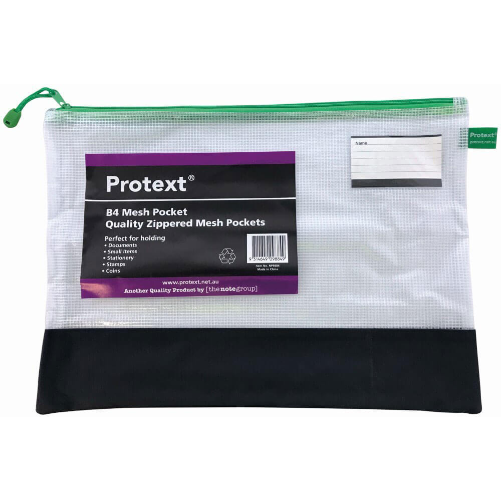 Protext Zippered Mesh Pouch med noteholder