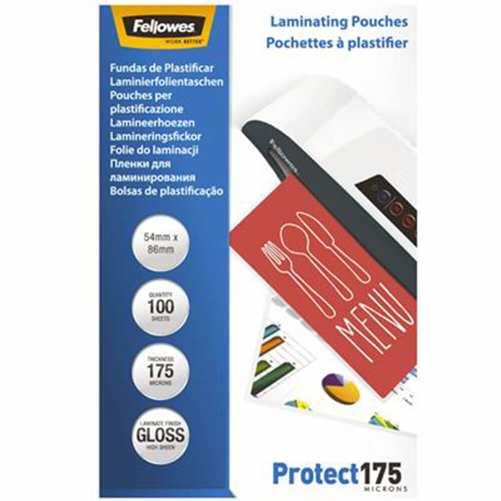 Fellowes Lamining Pouches 100pk (54x86 mm)