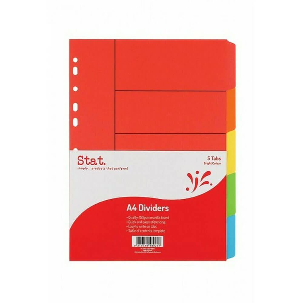 Stat Manilla Dividers A4 (colores brillantes)