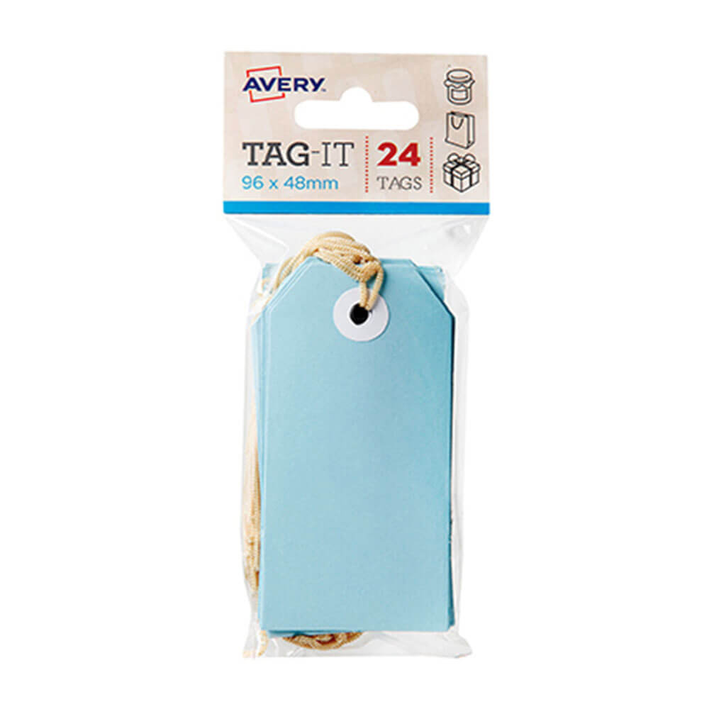 Tags Avery avec chaîne 24pk (96x48 mm)