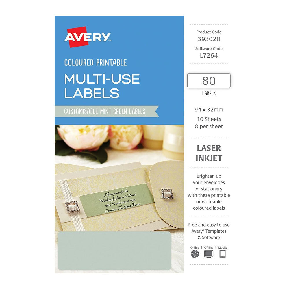 Avery Rectangular Laser Label 80st (94x32mm)