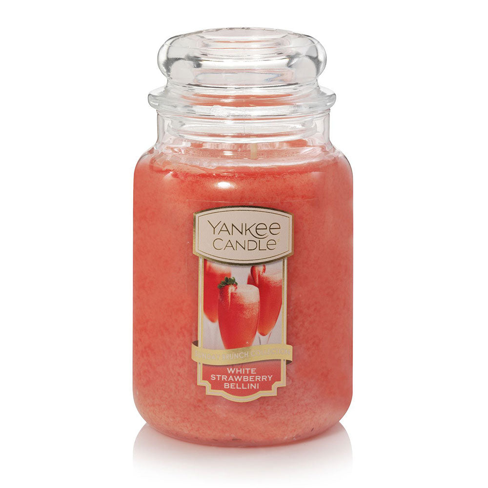 Yankee Classic White Strawberry Bellini Candle Jar