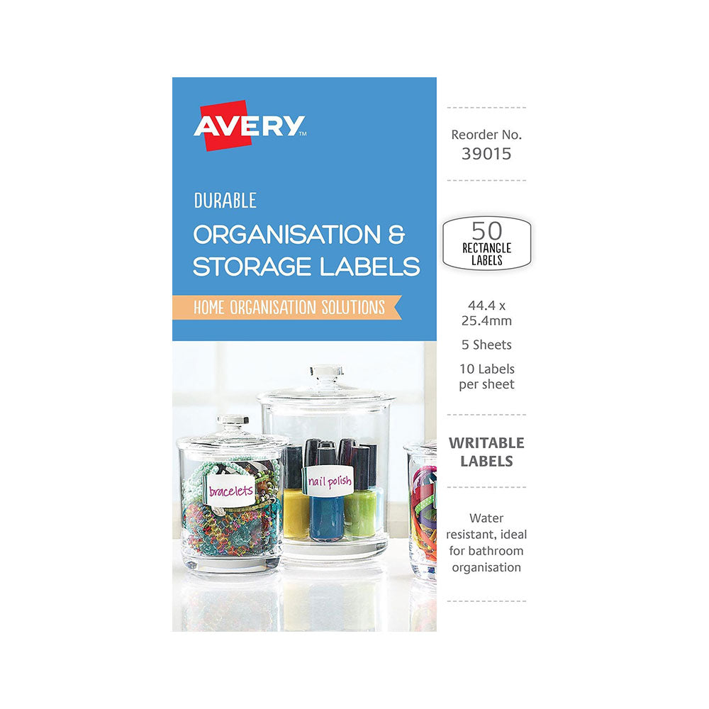 Avery Writeble Organize Etichette 50pcs (44x25mm)