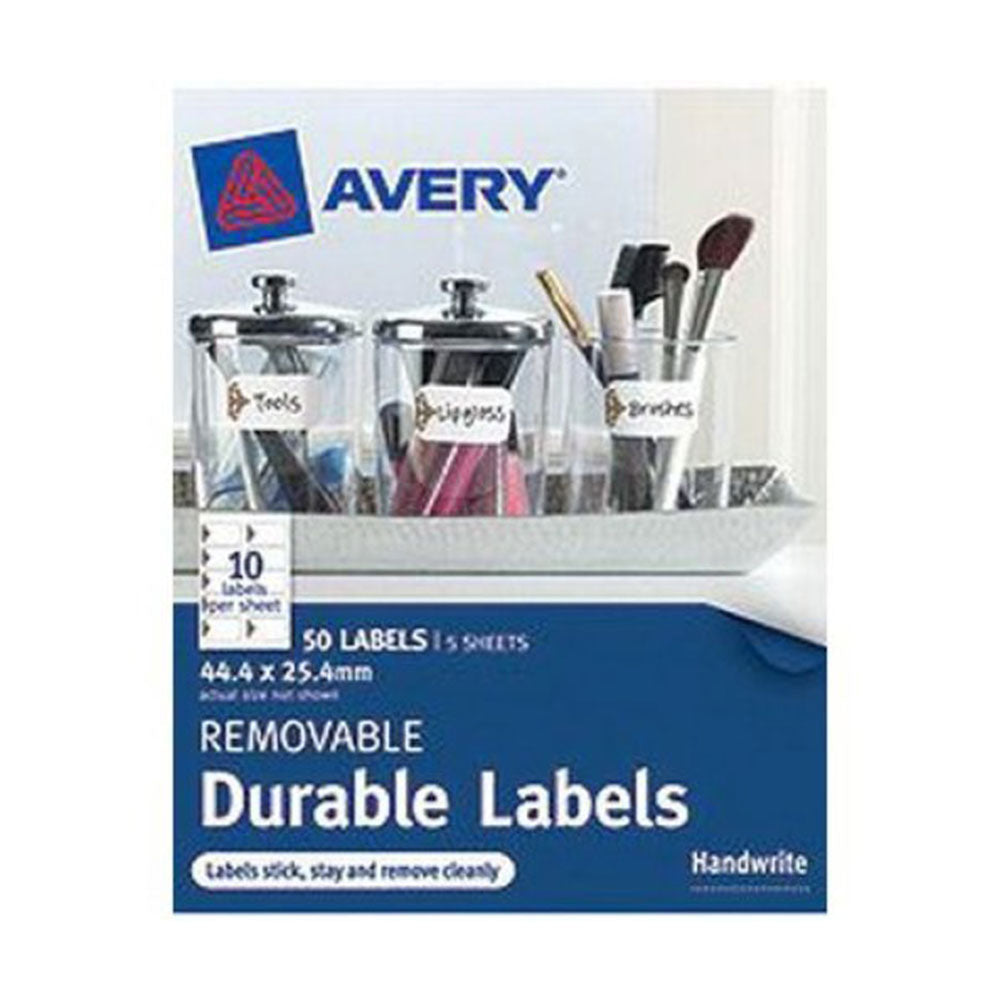 Avery Writable Organise Labels 50pcs (44x25mm)