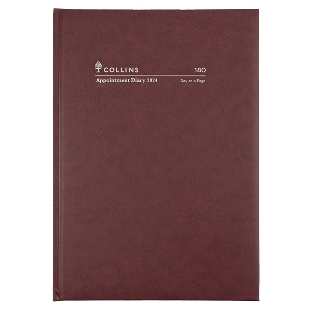 Collins Debden A4 2024 Aftale Diary (Bourgogne)