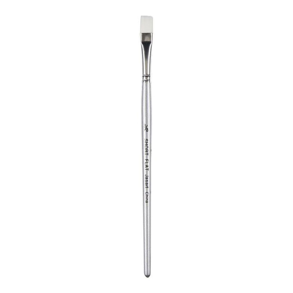 Jasart Taklon Short Flat Brush (wit)