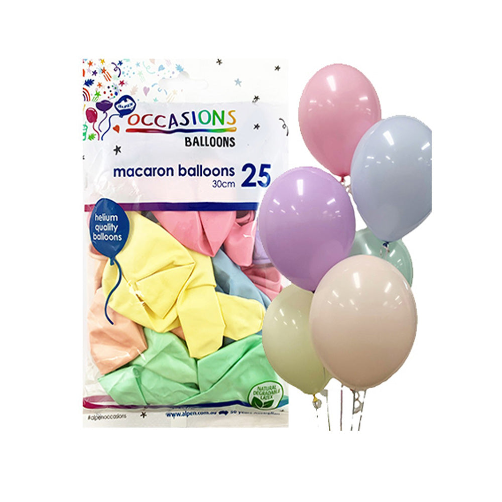 Alphen Macaron Pastel Balloons 30 cm (25 stk)