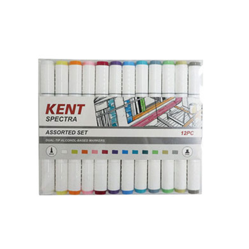 Conjunto de marcadores de design gráfico de espectros Kent 12pcs