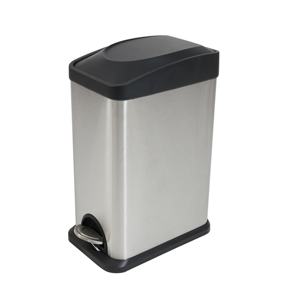 Compass Stainless Steel Rectangular Pedal Bin 15L