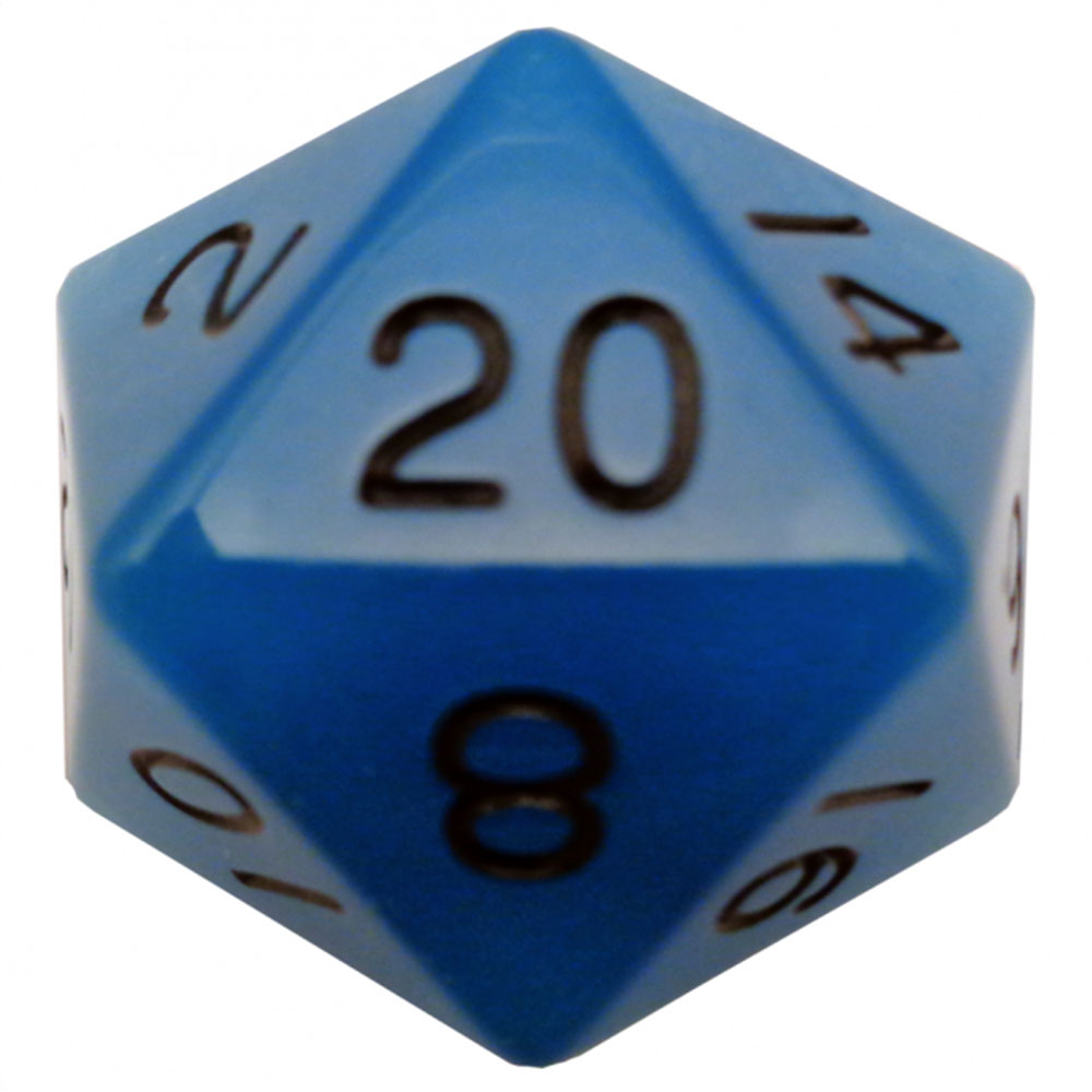 MDG Glow Mega acrylique D20 Dice 35 mm