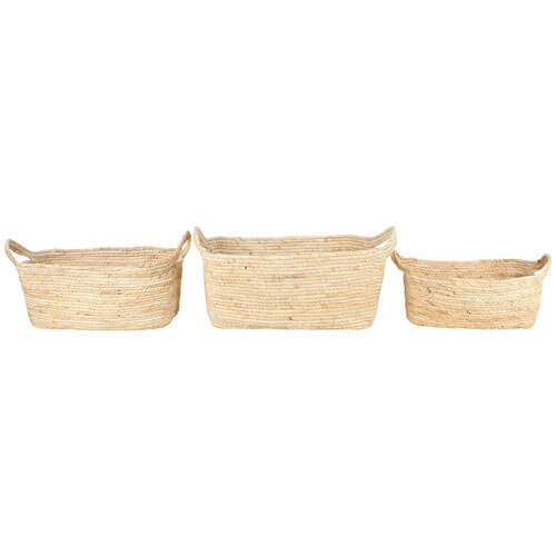 Eve 3pcs Storage Baskets Handles (40x30x18cm)