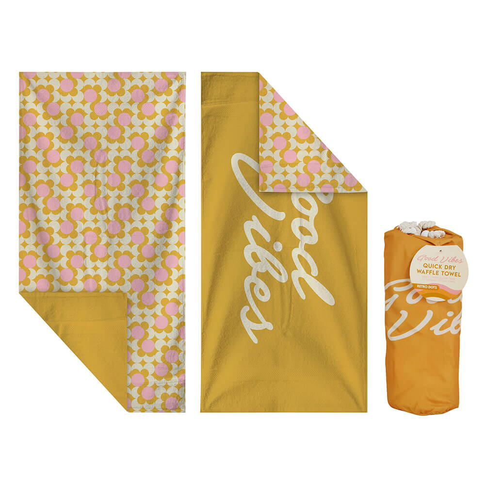 Quick Dry Waffle Beach Towel 380gsm (160x80cm)