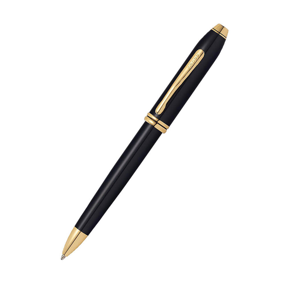 Townsend 23ct Gold Black Lacquer Pen