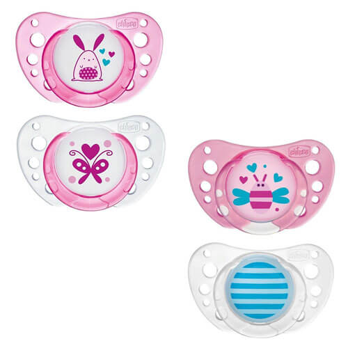 Chicco Latex Physio Air Rubber Pacifier 2pc (Girl)