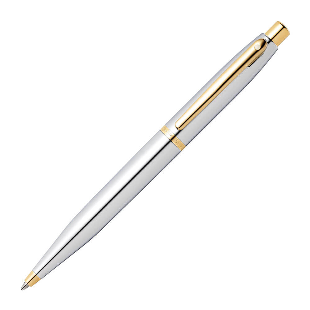 Sheaffer VFM Chrome Pen met gouden toon