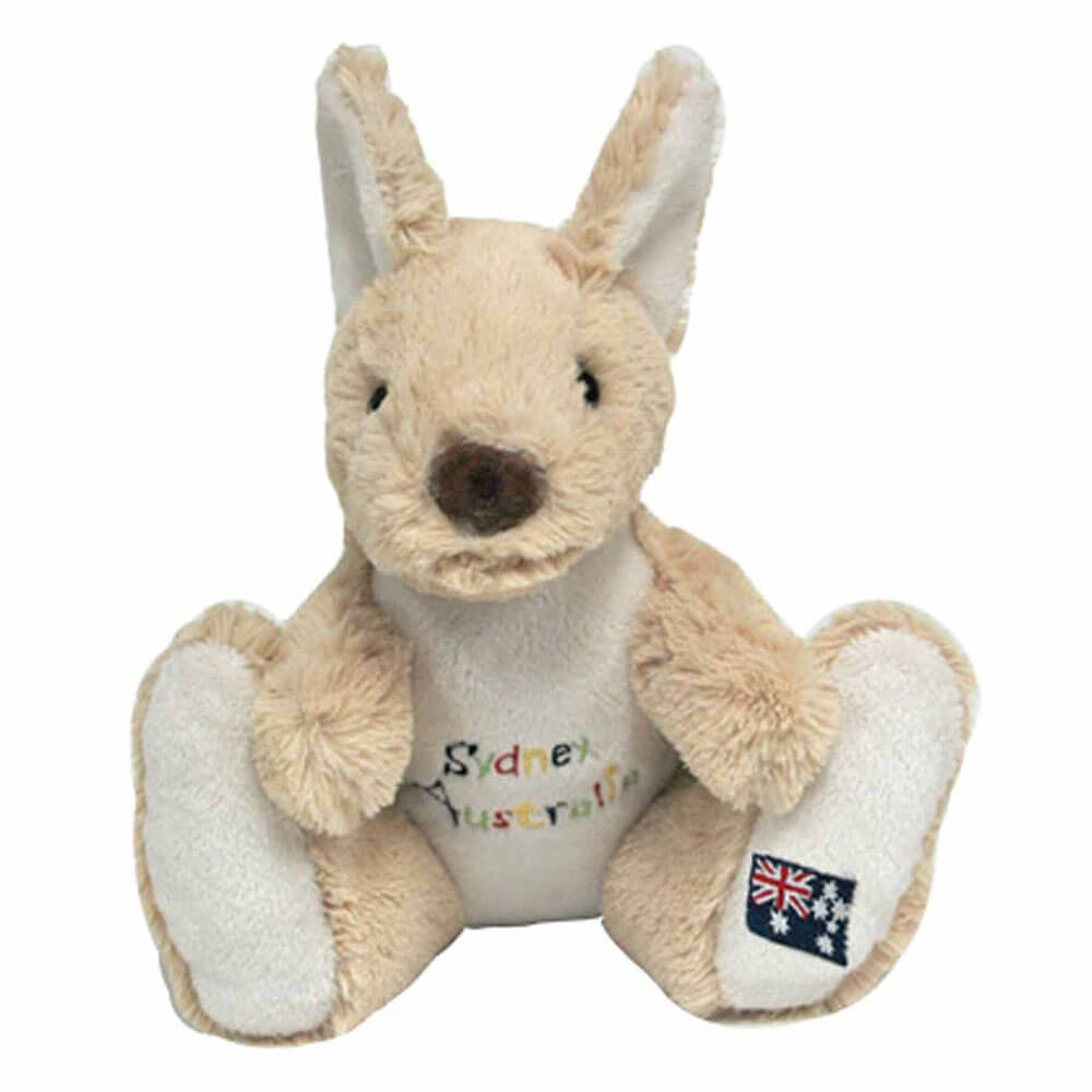 20 cm en peluche kangourou avec broderie