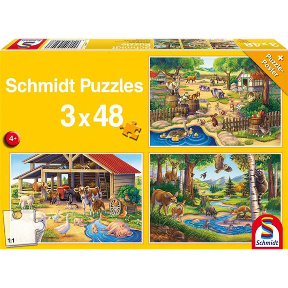  Schmidt Puzzle 3x48tlg