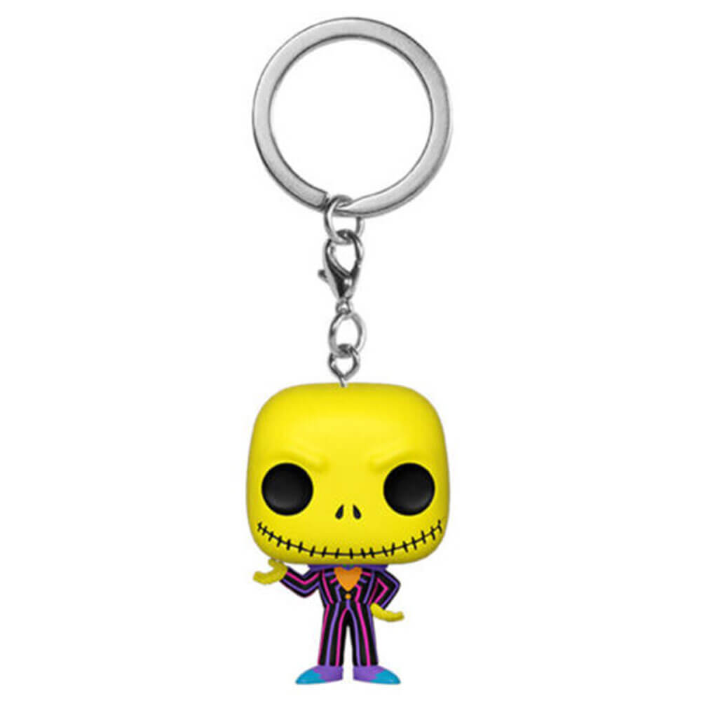 Nightmare Before Christmas Jack Black Light Pop! Keychain