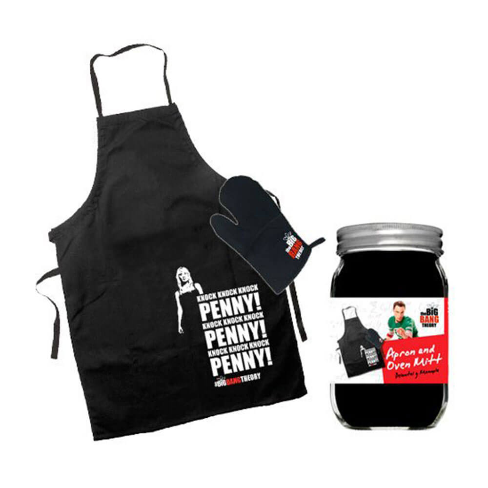 The Big Bang Theory Knock Penny Apron & Oven Mit Set