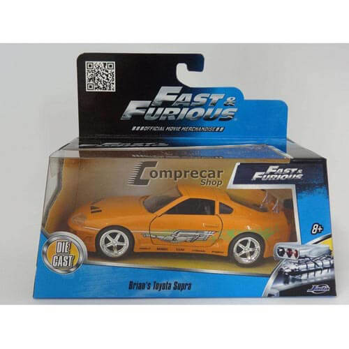 F&F 1995 Toyota Supra Orange 1:32 Scale Hollywood Ride