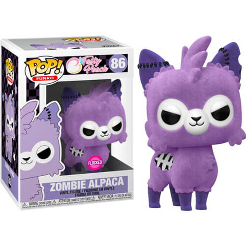 Tasty Peach Lavender Zombie Alpaca Flocked Pop! Vinyl