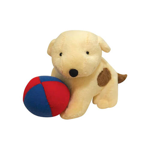 Repérez le chien avec une peluche ou une balle