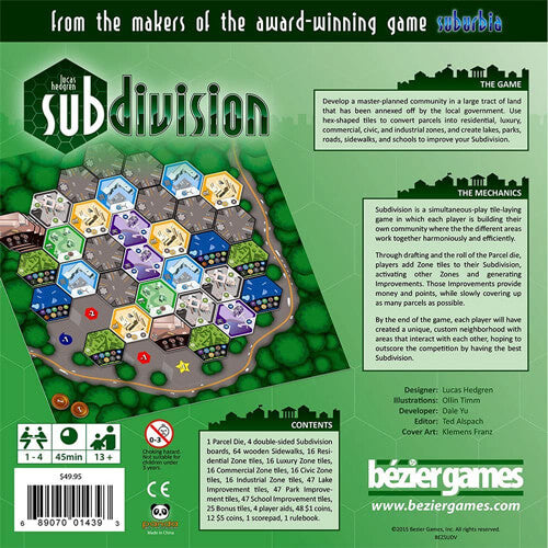 Subdivision Board Game