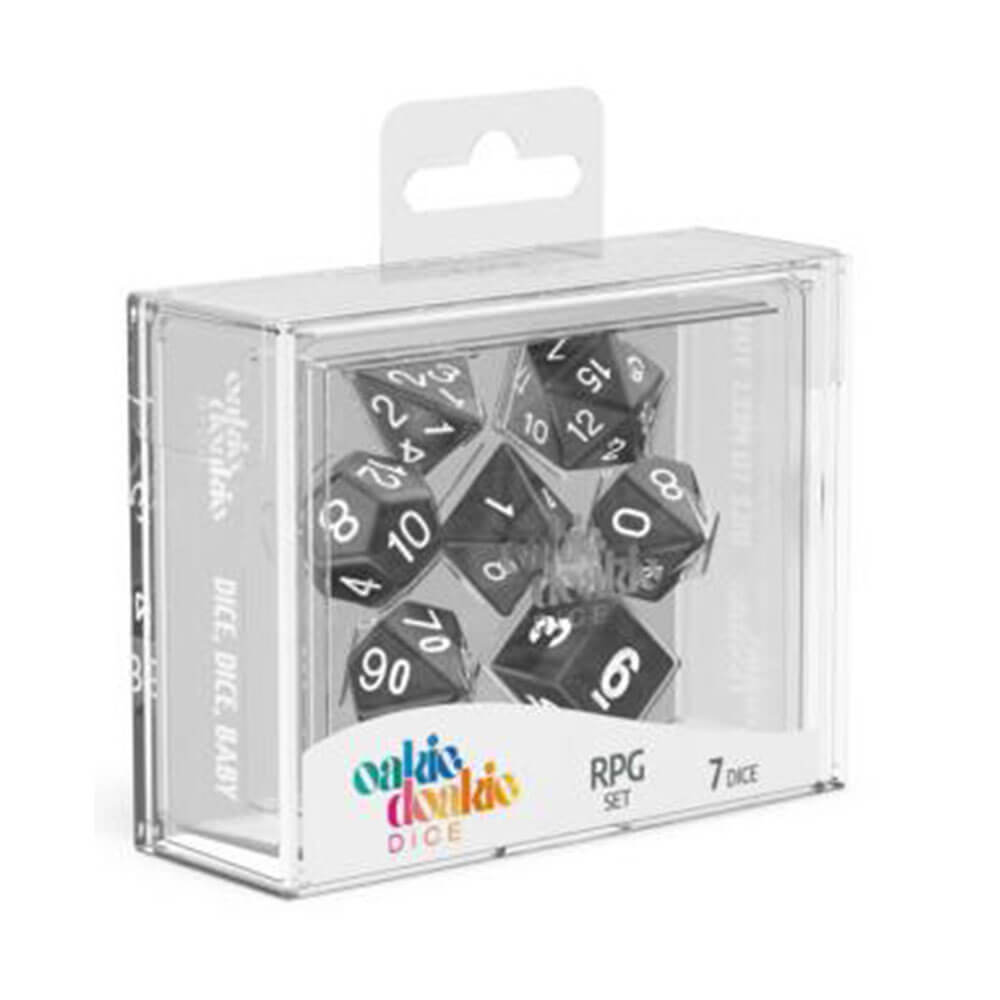 Oakie Doakie RPG Definir dados de mármore 7pcs