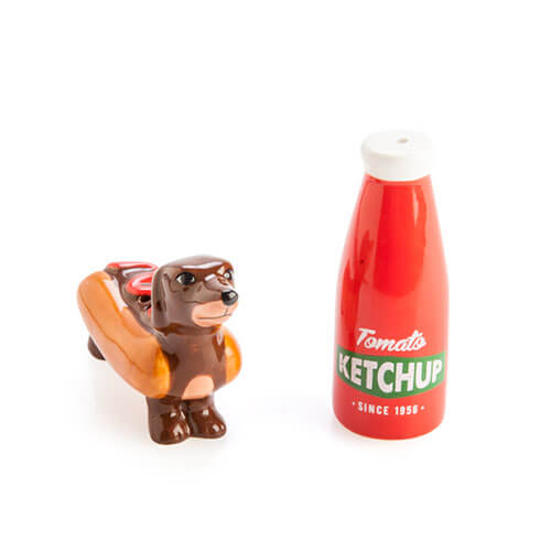 Sausage Dog & Ketchup Salt & Pepper Set