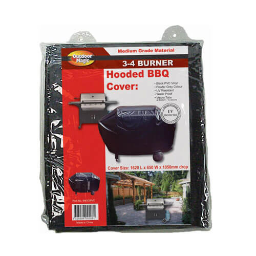 Outdoor Magic 3-4 Burner Hooded BBQ Cover (65x162cm)