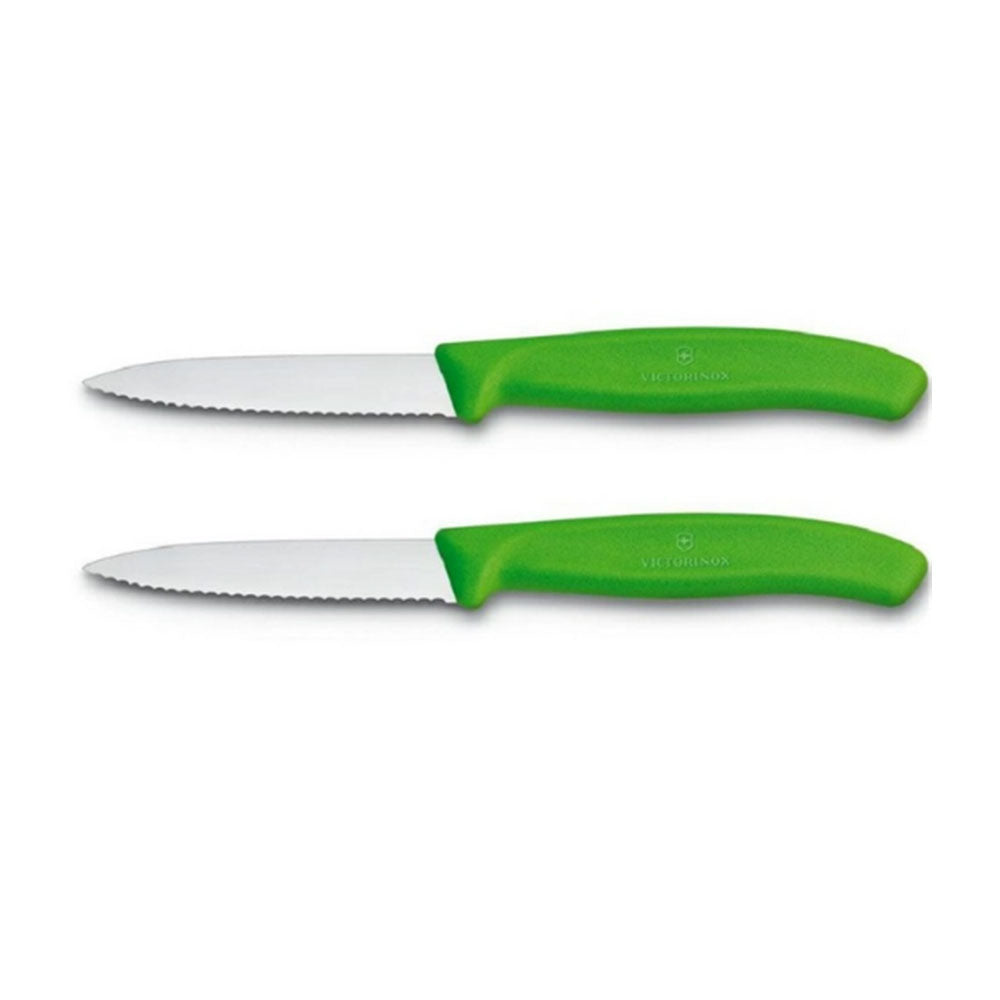  Victorinox Classic Gemüsemesser mit Wellenschliff, 2 Stück, 8 cm