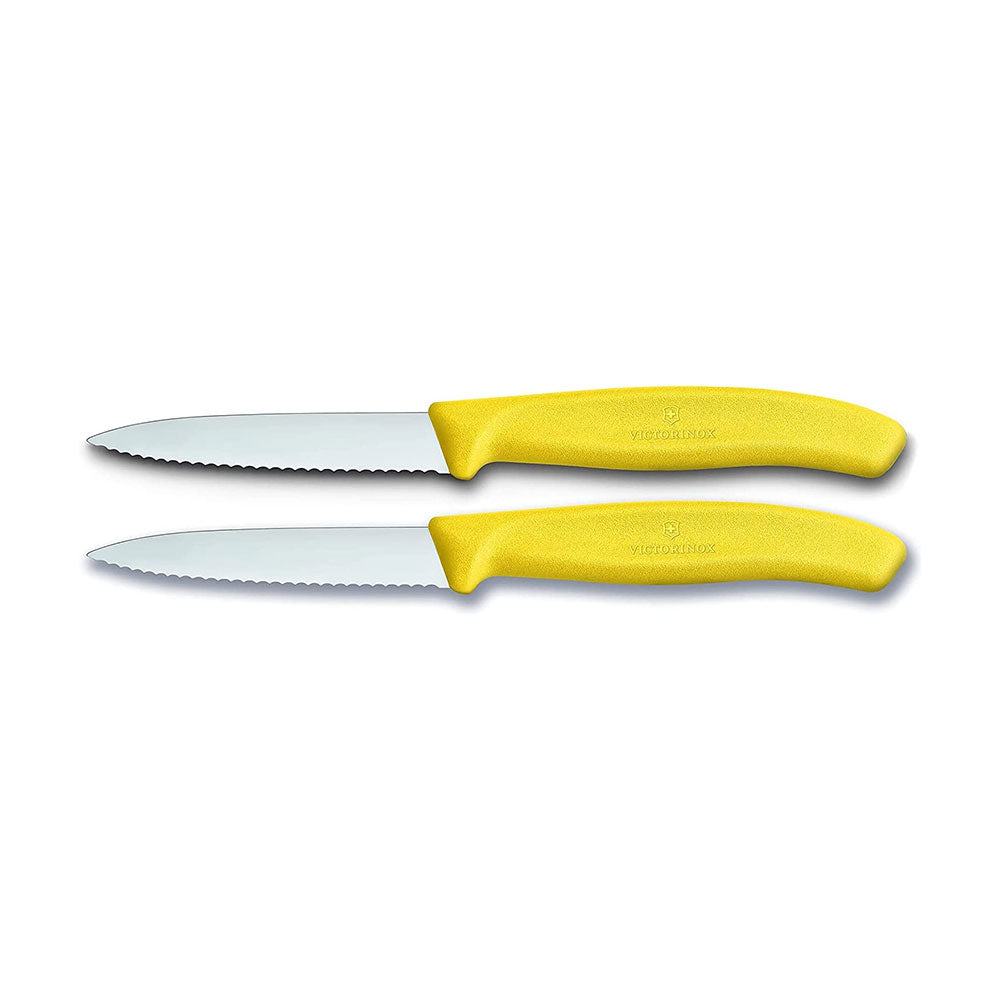  Victorinox Classic Gemüsemesser mit Wellenschliff, 2 Stück, 8 cm