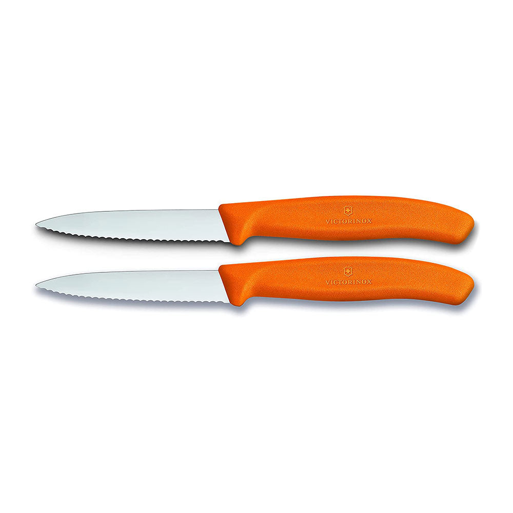  Victorinox Classic Gemüsemesser mit Wellenschliff, 2 Stück, 8 cm